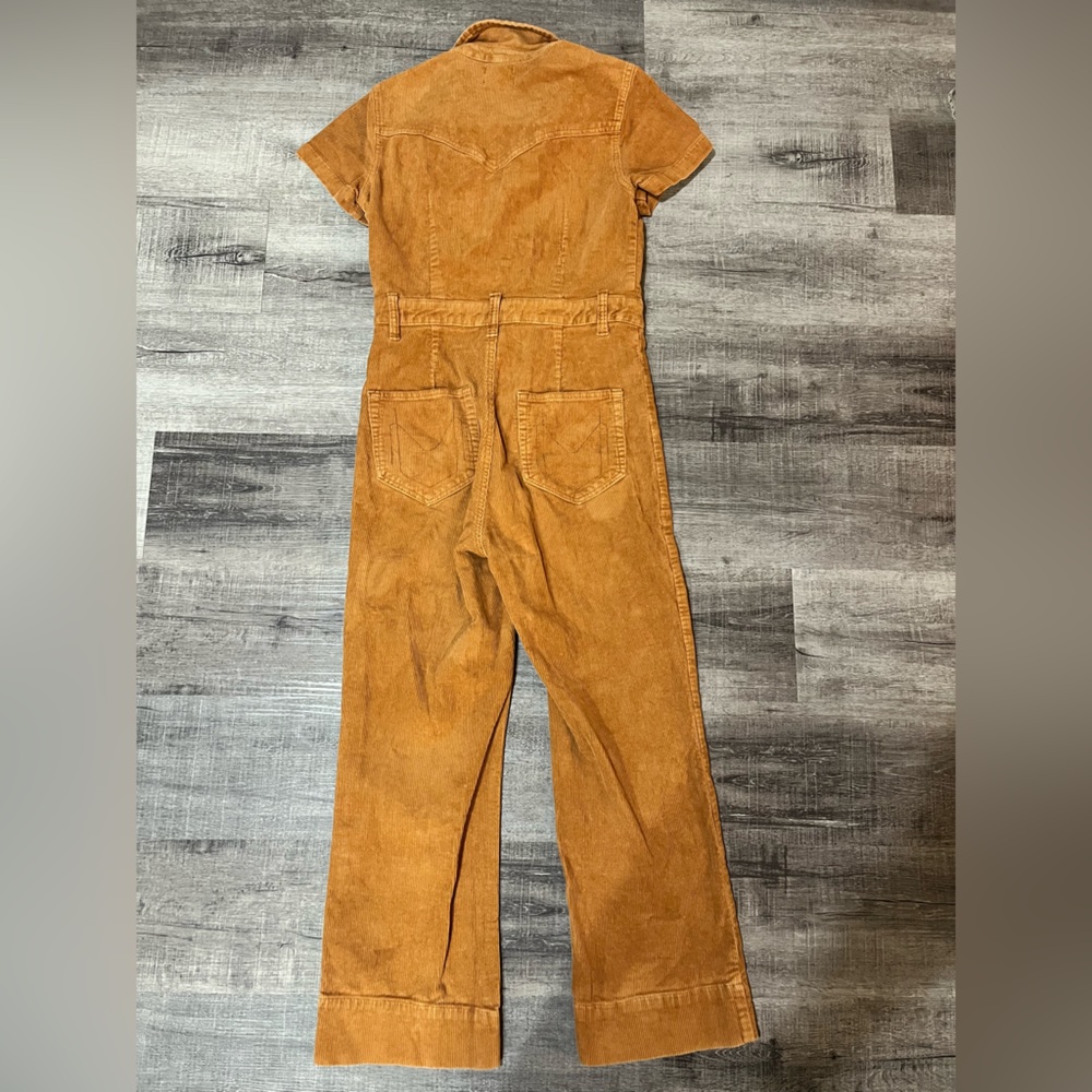 SHOW ME YOUR MUMU Cropped Everhart Jumpsuit on Camel Corduroy - Picture 4 of 7
